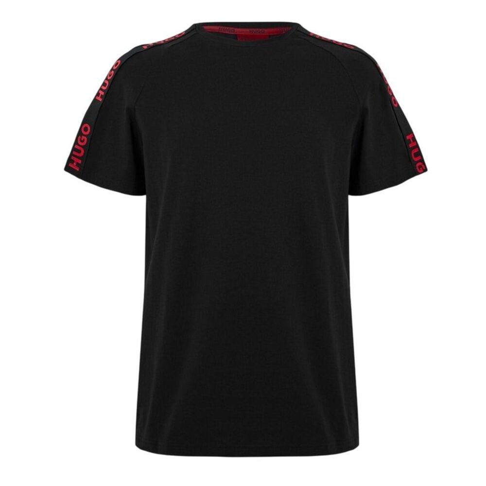 Hugo Mens Logo Taped T-Shirt / Black